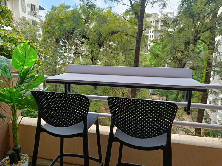 Balcony, saarrthi-skybizz Studio 220 Sq.Ft. Apartment In Mahalunge Pune 8240370