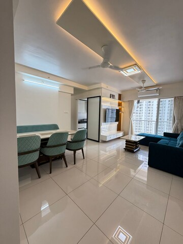 Living Room in 3 BHK Apartment at Godrej Emerald, Ghodbunder Road – for Sale