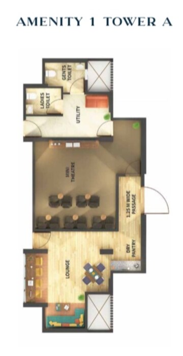 Floor Plan in 1 BHK Apartment at Dynamix Avanya, Dahisar East – for Sale