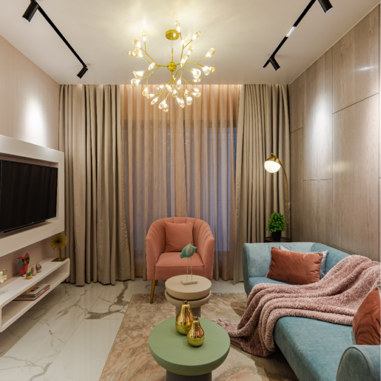 Living Room, dosti-planet-north 2 Bedroom 541 Sq.Ft. Apartment In Dawale Thane 8241168