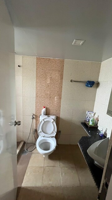 Bathroom in 2 BHK Apartment at Puranik Rumah Bali, Ghodbunder Road – for Rent