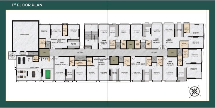 Floor Plan, sayba-tulip 1 Bedroom 449 Sq.Ft. Apartment In Kurla Mumbai 8241715