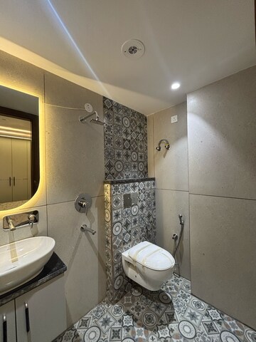 Bathroom in 3 BHK Builder Floor at Dwarka Mor – for Rent