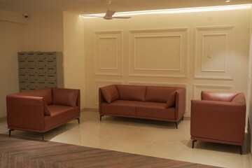 Living Room in 3 BHK Apartment at Affinity Greens, International Airport Road – for Rent