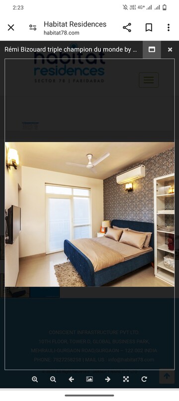 Bedroom in 2 BHK Apartment at Conscient Habitat 78, Sector 78 – for Sale
