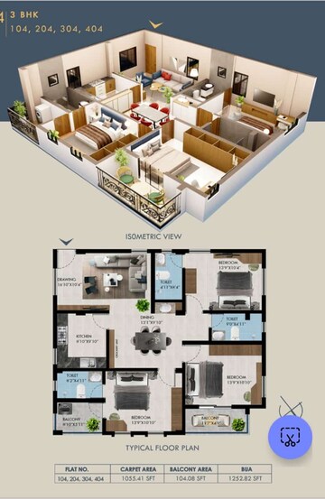 Floor Plan in 2 BHK Apartment at Pahala – for Sale
