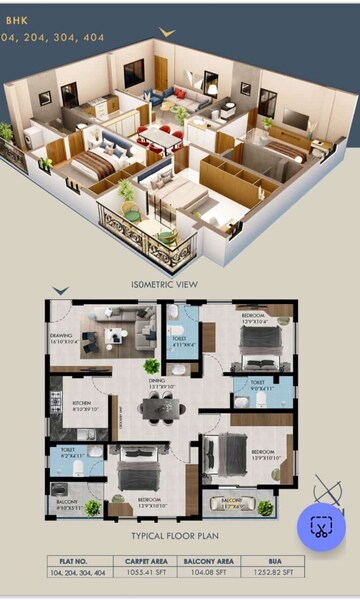 Floor Plan in 2 BHK Apartment at Pahala – for Sale