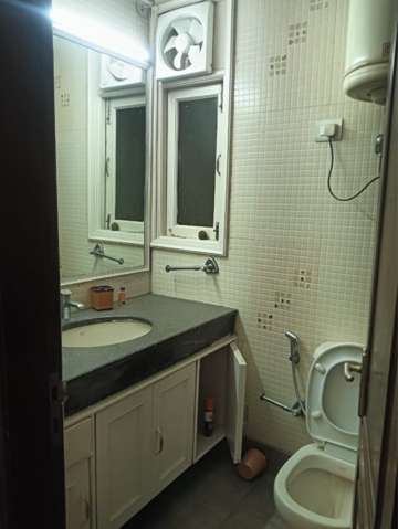 Bathroom in 3 BHK Builder Floor at Chittaranjan Park – for Rent