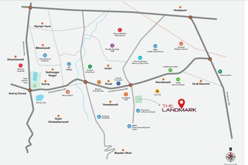 3 BHK Apartment – Map Location View at Siddhivinayak The Landmark, Undri - for Sale