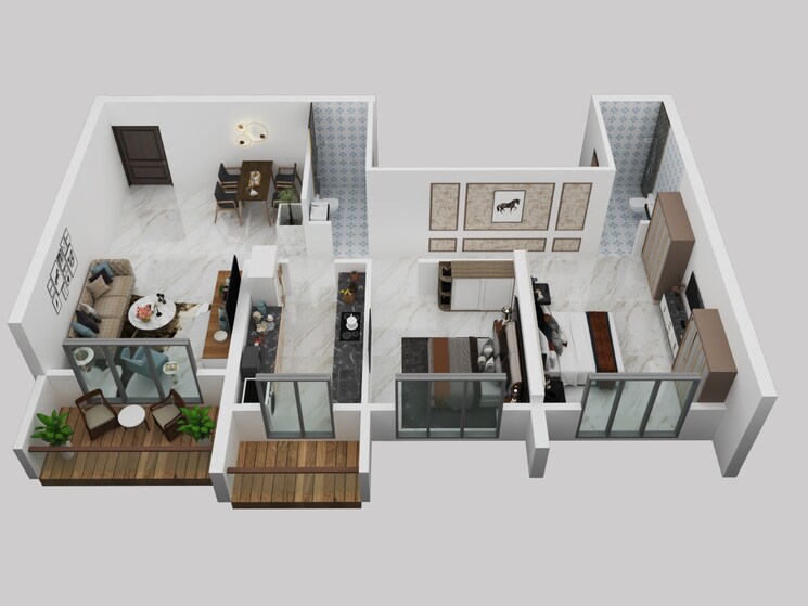 Floor Plan, delta-prestige 2 Bedroom 826 Sq.Ft. Apartment In Sector 17 New Panvel West Navi Mumbai 8244996