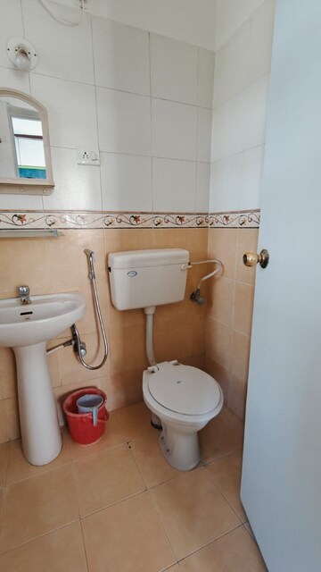 Bathroom in 3 BHK Apartment at Goel Ganga Orchard, Mundhwa – for Rent