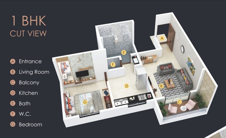 Floor Plan, narsinh-golden-lake 2 Bedroom 680 Sq.Ft. Apartment In Katraj Pune 8246040