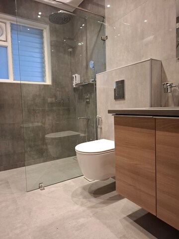 Bathroom in 3 BHK Apartment at Banjara Hills – for Rent