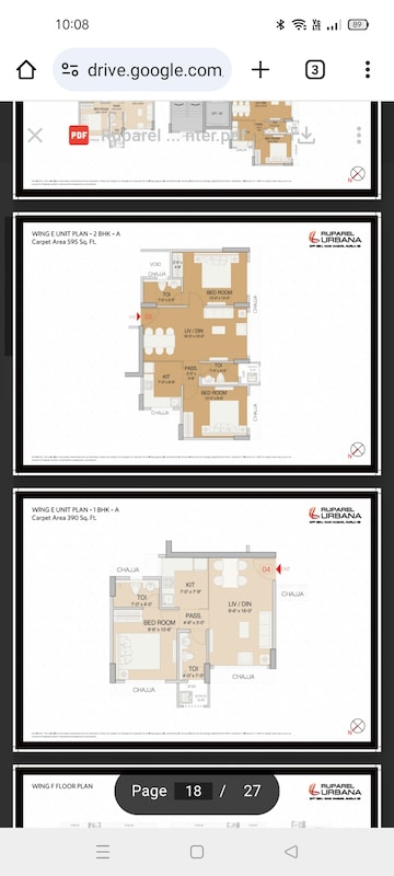 Floor Plan in 1.5 BHK Apartment at Ruparel Urbana, Kurla – for Sale