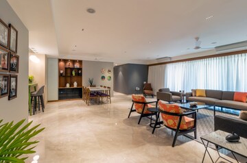 Living Room in 4 BHK Apartment at Bodakdev – for Sale