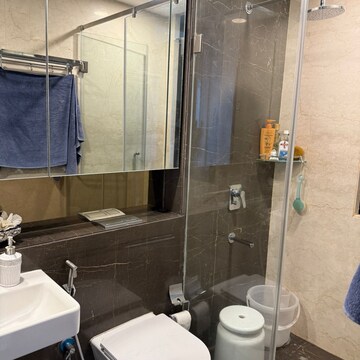Bathroom in 3 BHK Apartment at Sheth Vasant Lawns, Oswal Park – for Rent