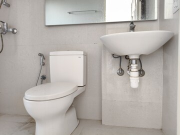 Bathroom in 1 BHK Apartment at Hiranandani Estate Solitaire C, Ghodbunder Road – for Rent