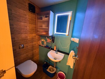 Bathroom in 1 BHK Apartment at Lodha Crown Quality Homes, Majiwada – for Rent