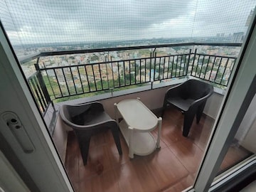 Balcony in 3 BHK Apartment at Pashmina Waterfront, Old Madras Road – for Rent