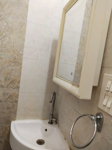 Bathroom in 3 BHK Builder Floor at Dhakoli Village – for Rent