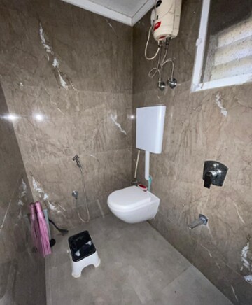 Bathroom in 1 BHK Apartment at Gaurav Woods Phase I, Mira Road – for Rent