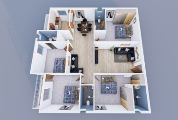 Floor Plan in 2 BHK Apartment at Vasu Sri Pride, Dundigal – for Sale