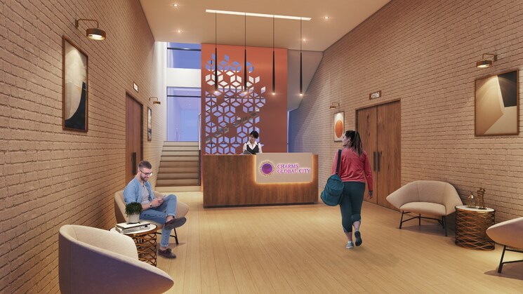 Living Room, charms-global-city 1 Bedroom 612 Sq.Ft. Apartment In Ambernath East Thane 8252200