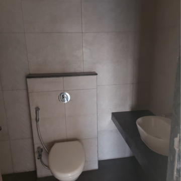 Bathroom in 2 BHK Apartment at K Raheja Reserve, Mohammadwadi – for Rent