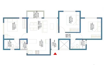 Floor Plan in 2.5 BHK Apartment at Godrej Ananda, Bagaluru  – for Sale