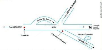  Plot – Map Location View at Windsor Township, Hoskote - for Sale