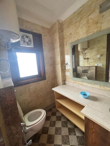 Bathroom in 3 BHK Builder Floor at Shivalik Colony – for Rent