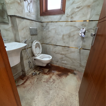 Bathroom in 3 BHK Builder Floor at Saket – for Rent