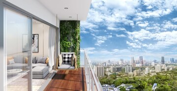 Balcony in 2 BHK Apartment at Vaibhavlaxmi Queens Avenue, Chembur – for Sale