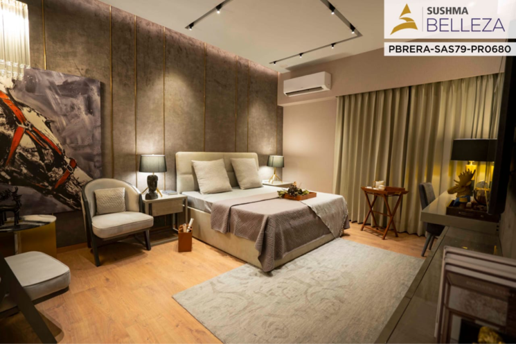 Living Room, sushma-belleza 3 Bedroom 2300 Sq.Ft. Apartment In Nagla Road Zirakpur 8257645