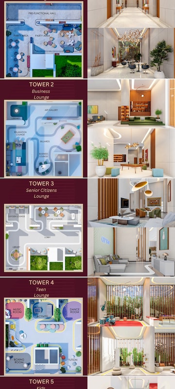 Floor Plan in 4 BHK Apartment at Raghava Cinq, Financial District – for Sale