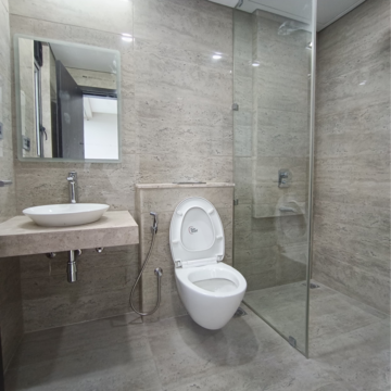 Bathroom in 3 BHK Apartment at Oberoi Sky City, Khande Rao Dongari – for Rent