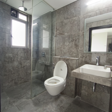 Bathroom in 3 BHK Apartment at Oberoi Sky City, Khande Rao Dongari – for Rent
