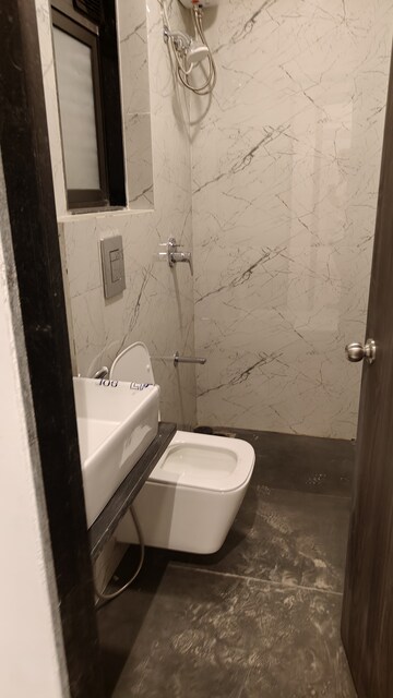 Bathroom in 2 BHK Apartment at Dev Leo Tower, Oshiwara – for Rent