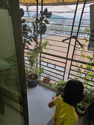 Balcony in 2 BHK Apartment at Galaxy  Krishna Tower, Kharghar – for Rent