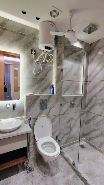 Bathroom in 3.5 BHK Builder Floor at DLF Atria, Dlf Phase ii – for Rent