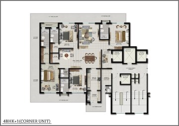 Floor Plan in 3 BHK Apartment at Joy Homes, Mohali Sector 85 – for Sale
