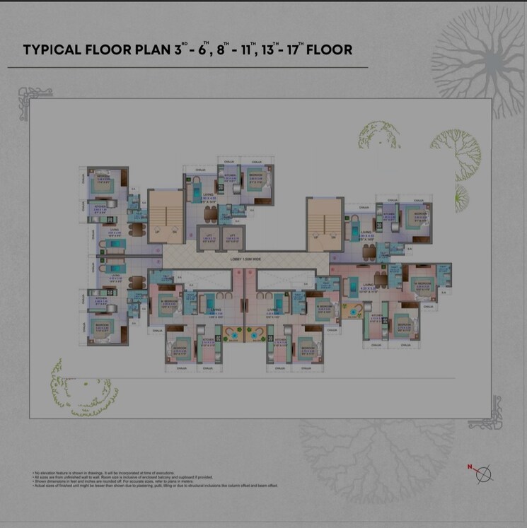 Floor Plan, nerul sector 18a 1 Bedroom 450 Sq.Ft. Apartment In Nerul Sector 18a Navi Mumbai 8261419