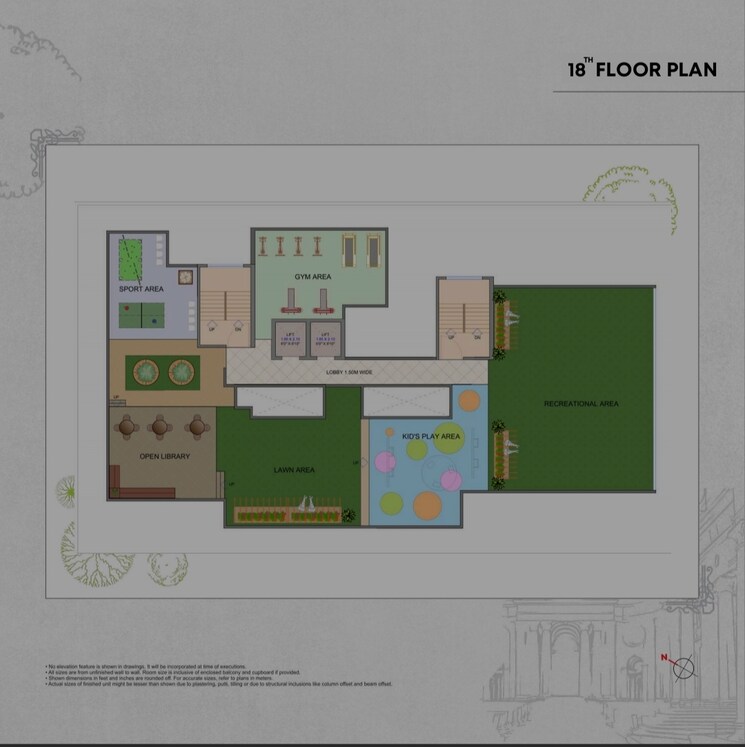 Floor Plan, nerul sector 18a 2 Bedroom 567 Sq.Ft. Apartment In Nerul Sector 18a Navi Mumbai 8261575