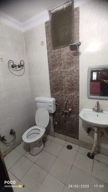 Bathroom in 2 BHK Builder Floor at Mehrauli – for Rent