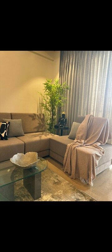 Living Room in 3 BHK Apartment at Rustomjee Summit, Borivali East – for Rent