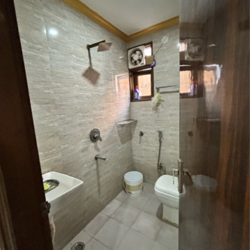 Bathroom in 2 BHK Builder Floor at Malviya Nagar – for Rent