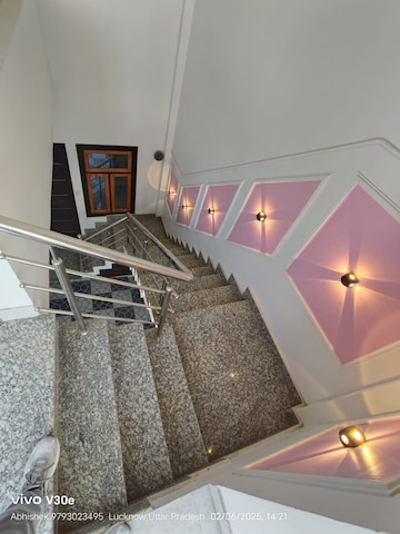 Staircase in 3 BHK Independent House at Jankipuram Extension – for Sale