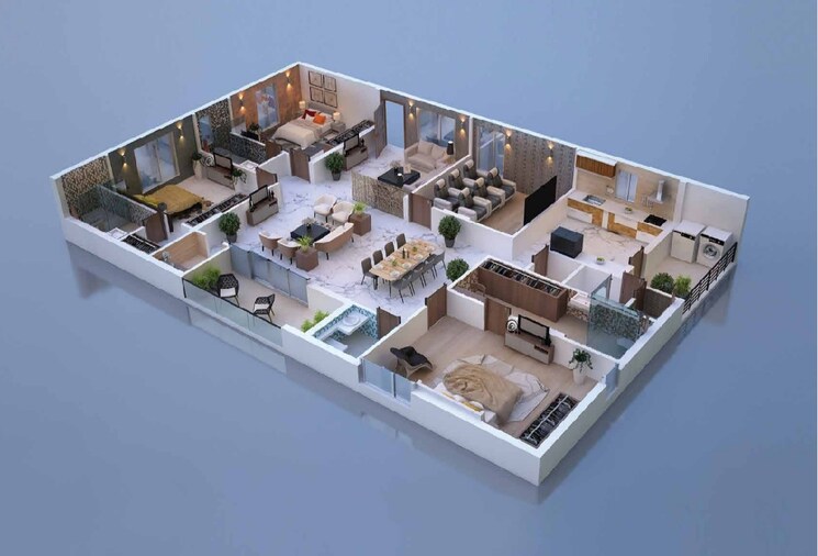 undefined, pradeep-bliss 3 Bedroom 3289 Sq.Ft. Apartment In Somajiguda Hyderabad 8263691