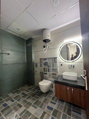 Bathroom in 2 BHK Builder Floor at Ansal Sushant Apartments, Sushant Lok I – for Rent