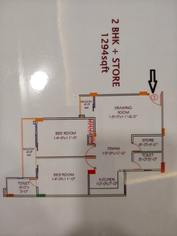 2.5 BHK Apartment For Sale in Ratan Galaxy, Vrindavan Yojna